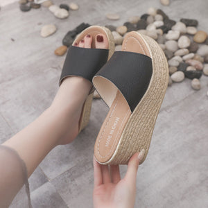 PU Leather Open Toe Sandals-Teresa's Fashionista LLC