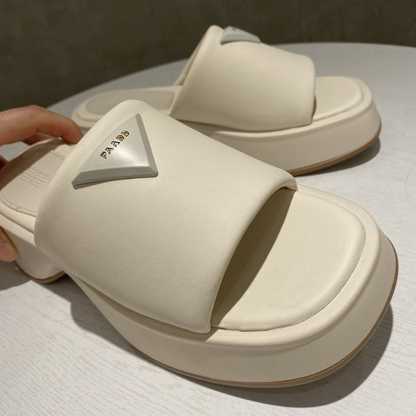 PU Leather Platform Sandals-Teresa's Fashionista LLC