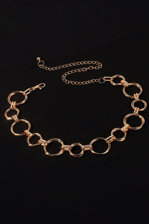 Alloy Chain Circle Shape Belt-Teresa's Fashionista LLC