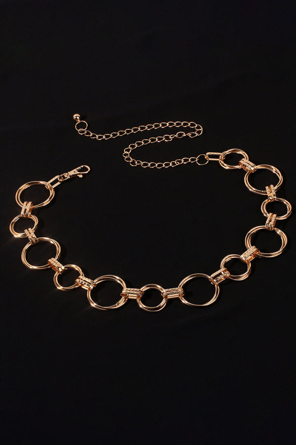 Alloy Chain Circle Shape Belt-Teresa's Fashionista LLC