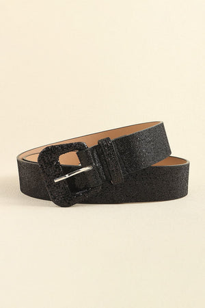 Glitter PU Leather Belt-Teresa's Fashionista LLC