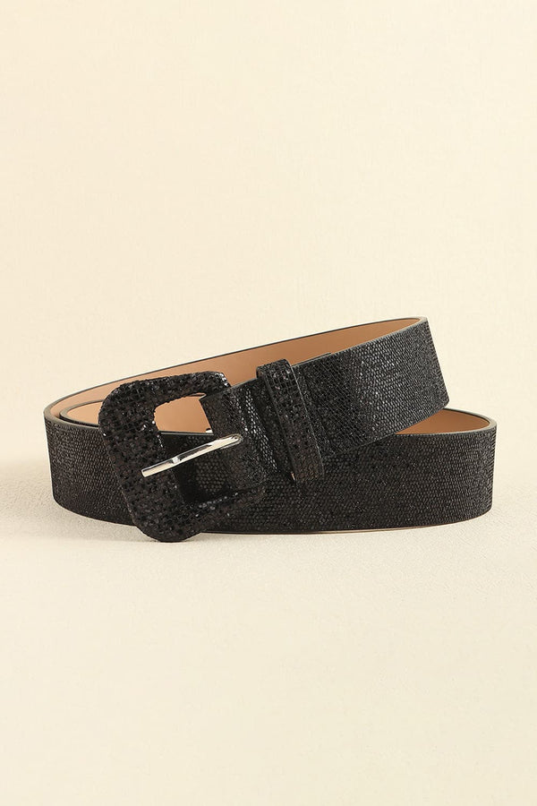 Glitter PU Leather Belt-Teresa's Fashionista LLC
