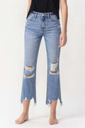Lovervet High Rise Distressed Straight Jeans - Teresa's Fashionista LLC