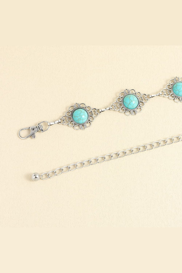 Vintage Turquoise Alloy Belt-Teresa's Fashionista LLC