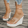 Open Toe Wedge Sandals-Teresa's Fashionista LLC
