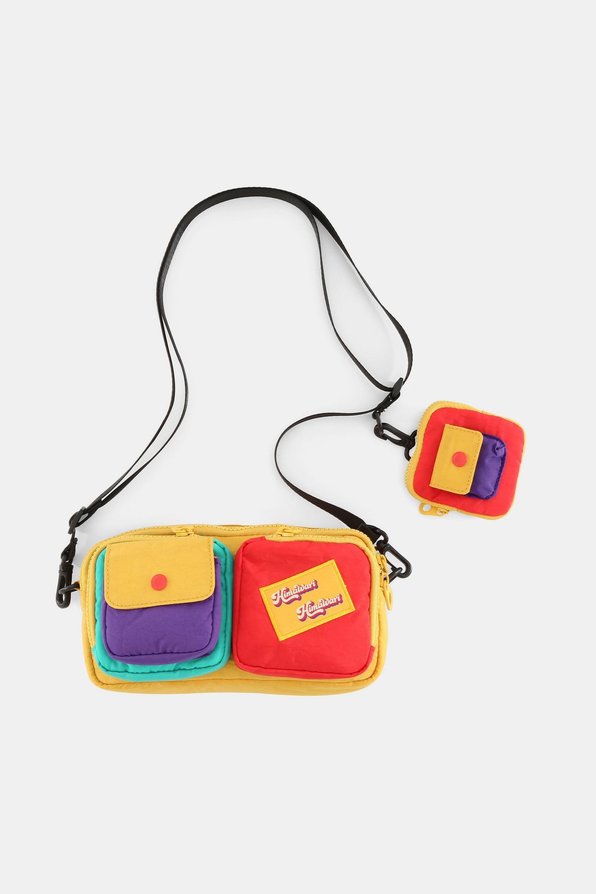 Himawari Removable Strap Nylon Crossbody Bag with EarPods Bag - Teresa's Fashionista LLC