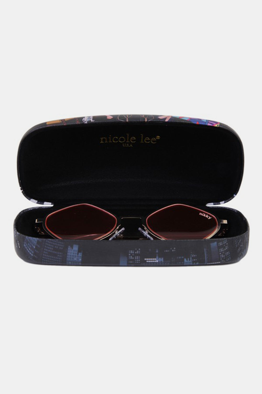 Nicole Lee USA Metal Frame Geometric Sunglasses-Teresa&#39;s Fashionista LLC