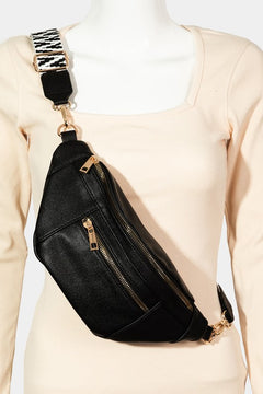 Fame PU Leather Crossbody Bag with Removable Strap - Teresa's Fashionista LLC