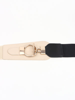 PU Elastic Wide Belt with Alloy Buckle-Teresa's Fashionista LLC