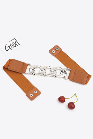 Chain Detail Elastic Belt-Teresa's Fashionista LLC