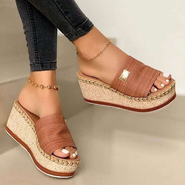 PU Leather Open Toe Sandals-Teresa's Fashionista LLC