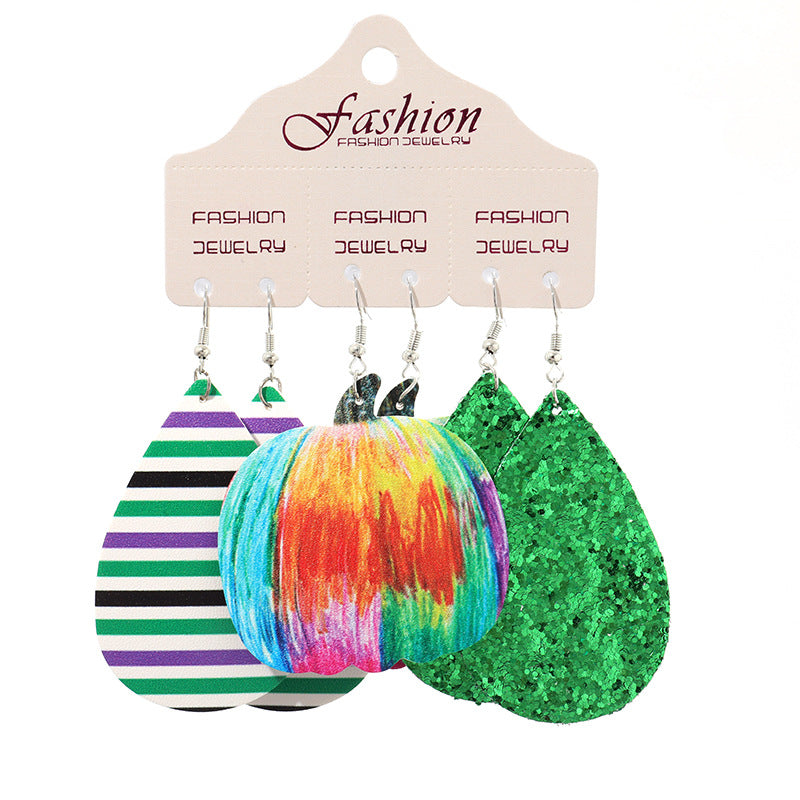Teardrop Shape Halloween Theme Dangle Earrings - Teresa's Fashionista LLC