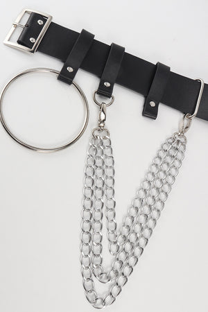 PU Belt with Chain-Teresa's Fashionista LLC