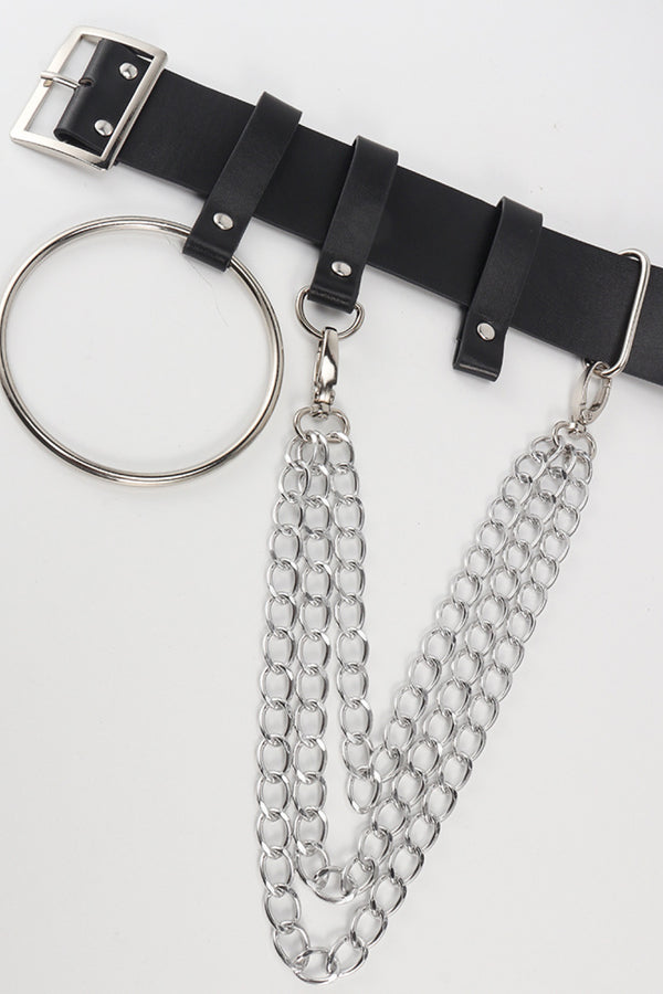 PU Belt with Chain-Teresa's Fashionista LLC