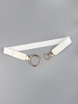 Double Ring Buckle Elastic PU Belt-Teresa's Fashionista LLC