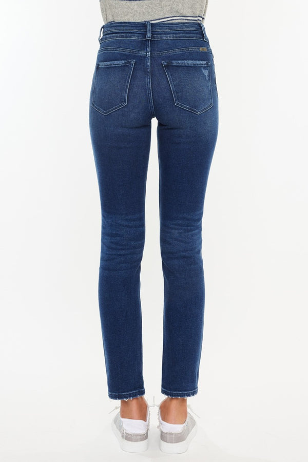 Kancan High Rise Slim Straight Jeans-Teresa's Fashionista LLC