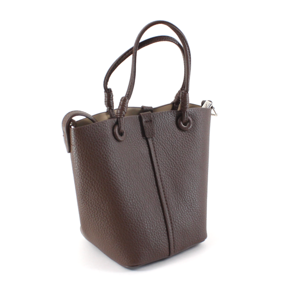 P25018 2-in-1 Small Microfiber Leather Tote w/Crossbody Bag