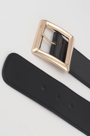 Rectangle Buckle Elastic Wide Belt-Teresa's Fashionista LLC