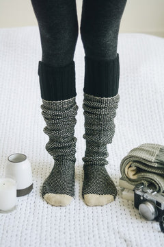 Knitted Lounge Socks-Teresa's Fashionista LLC
