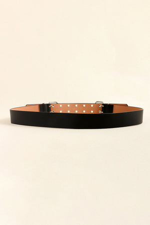 PU Leather Two Row Eyelet Belt-Teresa's Fashionista LLC