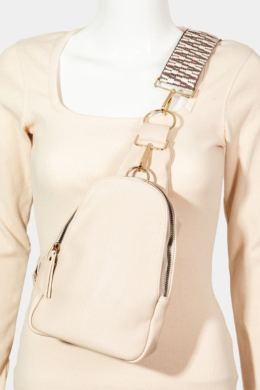Fame Single Strap Faux Leather Sing Bag - Teresa's Fashionista LLC