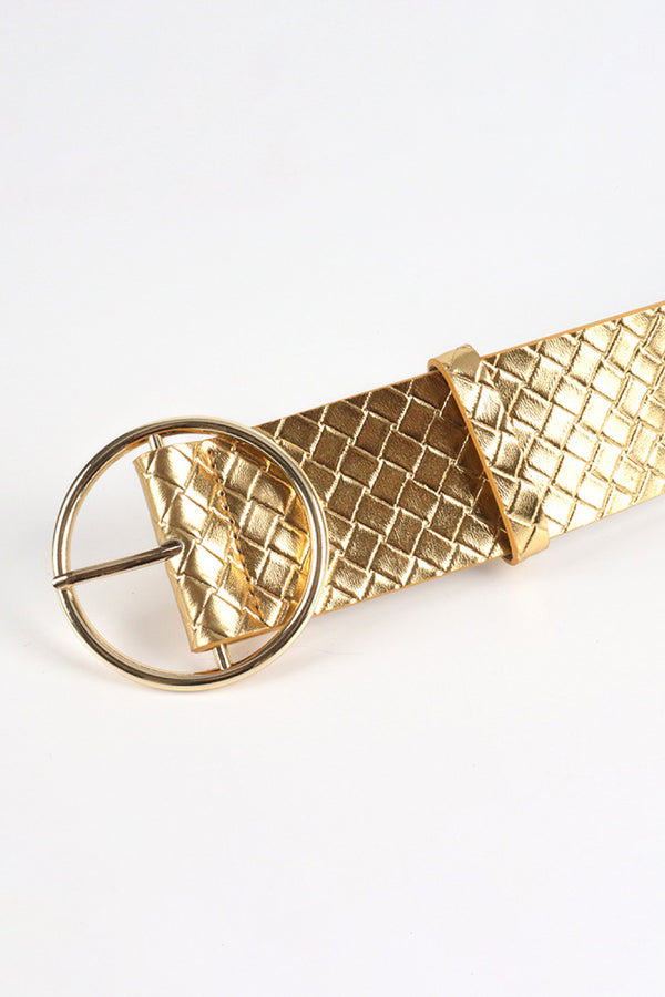 PU Leather Circle Shape Buckle Belt-Teresa's Fashionista LLC