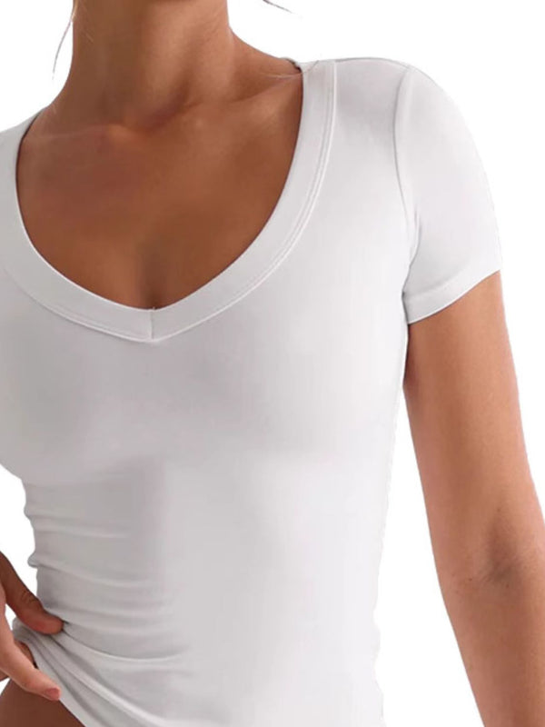 Lovelet Scoop Neck Short Sleeve T-Shirt - Teresa's Fashionista LLC