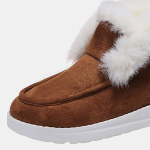 Furry Suede Snow Boots-Teresa's Fashionista LLC