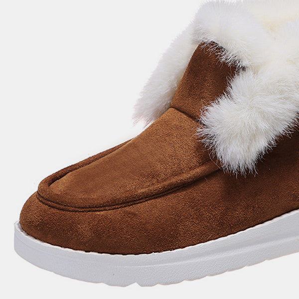 Furry Suede Snow Boots-Teresa's Fashionista LLC