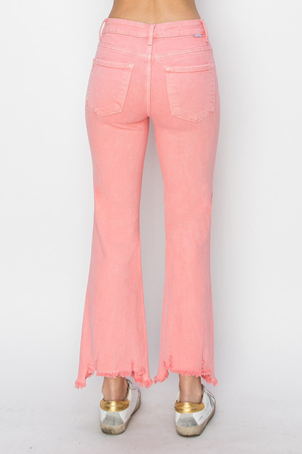 RISEN Raw Hem Bootcut Jeans with Pockets-Teresa&#39;s Fashionista LLC