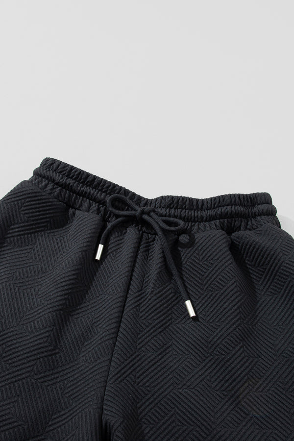 Ruffled Quarter Zip Top and Drawstring Pants Set-Teresa's Fashionista LLC