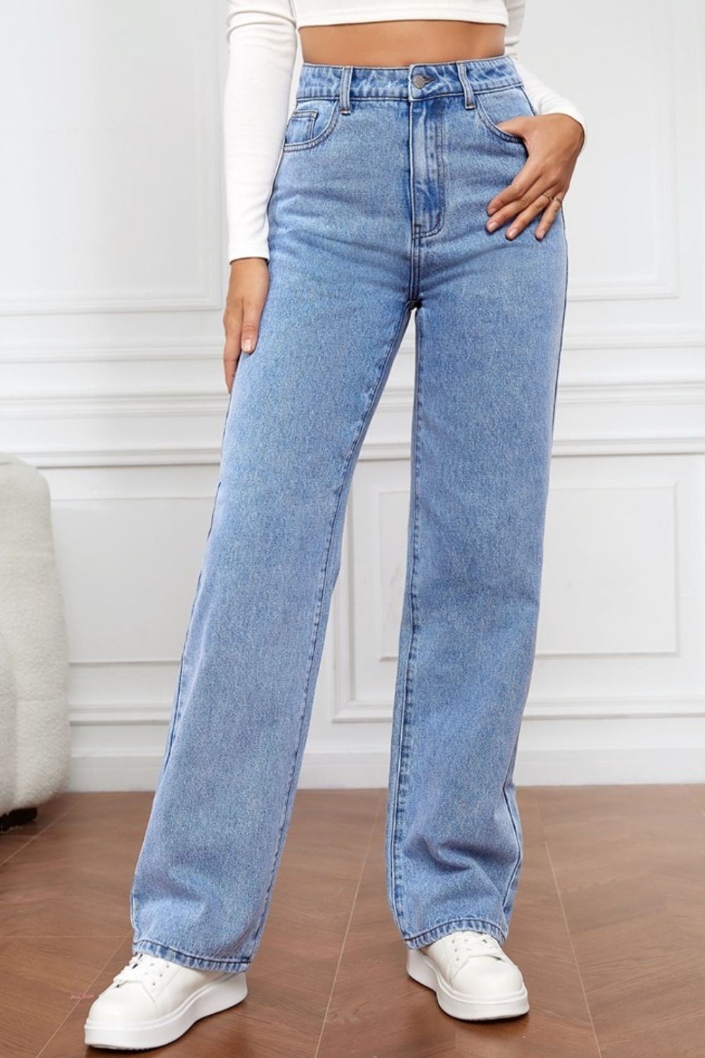 High Waist Straight Jeans - Teresa's Fashionista LLC