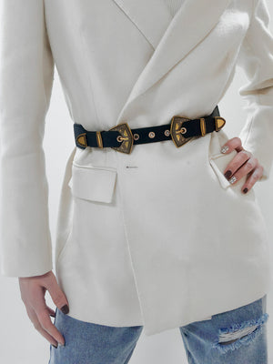 Double Buckle PU Leather Belt-Teresa's Fashionista LLC