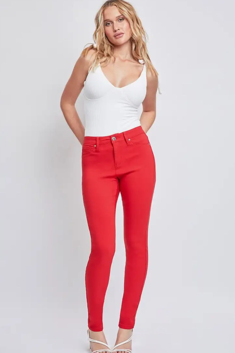 YMI Jeanswear Full Size Hyperstretch Mid-Rise Skinny Jeans-Teresa's Fashionista LLC
