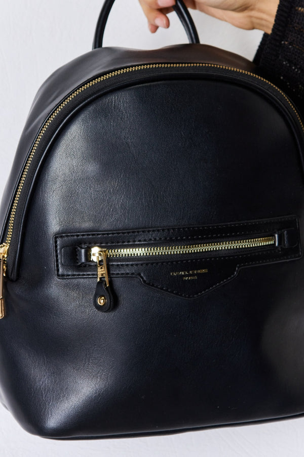 David Jones PU Leather Backpack-Teresa's Fashionista LLC