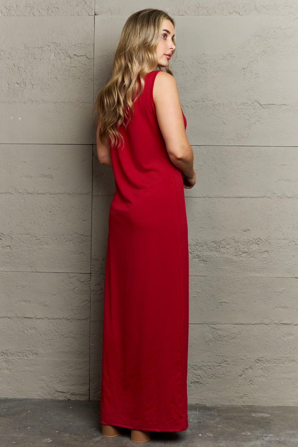 Plus Size Scoop Neck Maxi Tank Dress-Teresa's Fashionista LLC