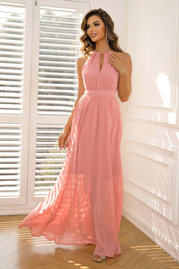 Tied Cutout Sleeveless Maxi Dress-Teresa's Fashionista LLC