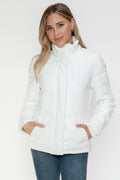 Snobbish Pocketed Zip Up Turtleneck Puffer Jacket - Teresa's Fashionista LLC