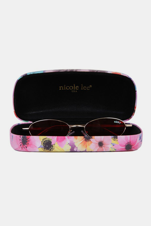 Nicole Lee USA Metal Frame Finley Oval Sunglasses-Teresa's Fashionista LLC