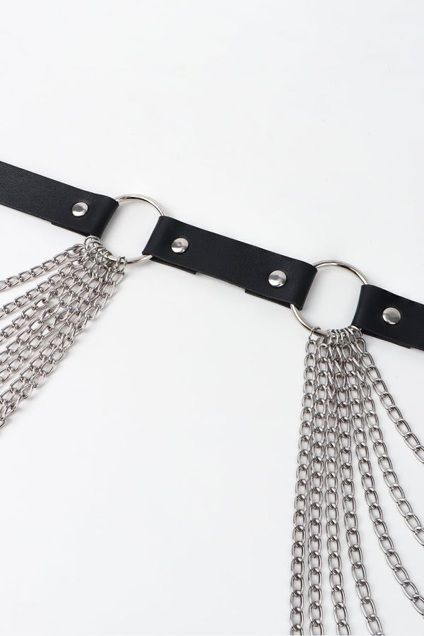 PU Belt with Chain-Teresa's Fashionista LLC