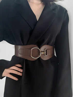 PU Elastic Wide Belt-Teresa's Fashionista LLC