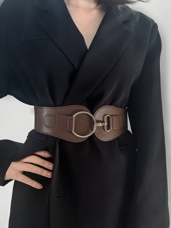 PU Elastic Wide Belt-Teresa's Fashionista LLC