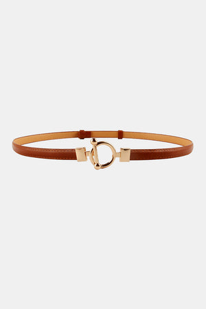 Toggle Buckle Skinny PU Belt-Teresa's Fashionista LLC