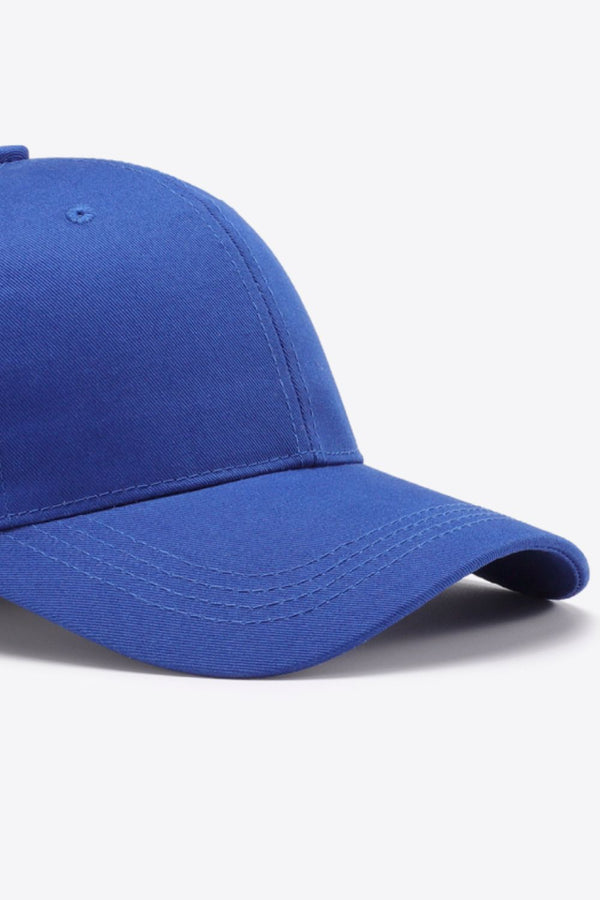 Plain Adjustable Cotton Baseball Cap-Teresa's Fashionista LLC