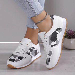 Tied Printed PU Leather Athletic-Teresa's Fashionista LLC