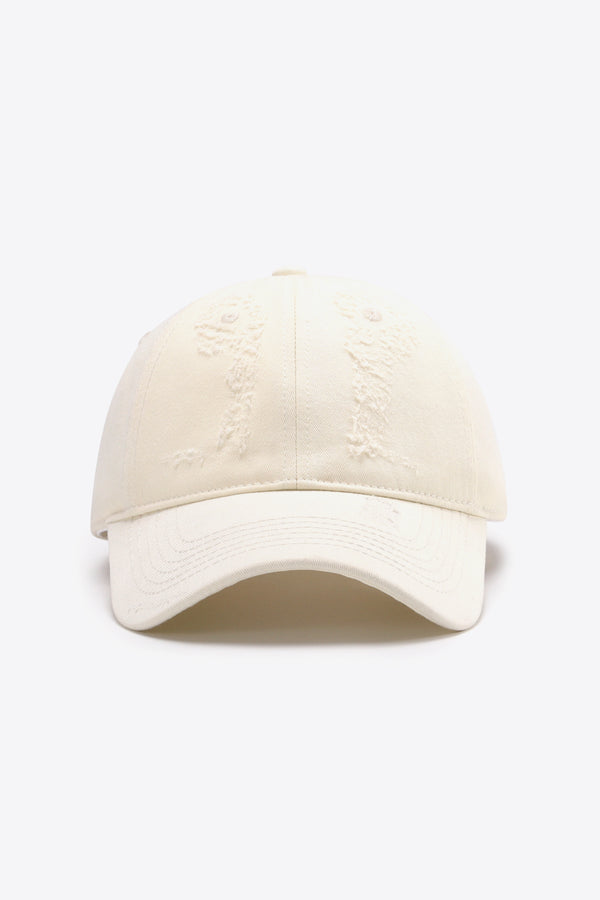Distressed Adjustable Baseball Cap-Teresa's Fashionista LLC