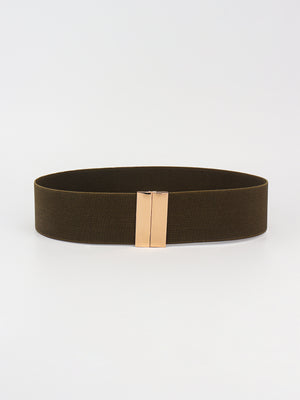 Alloy Buckle Elastic Belt-Teresa's Fashionista LLC