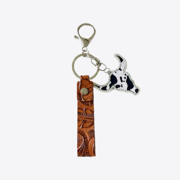 Rhinestone Bull Keychain-Teresa's Fashionista LLC