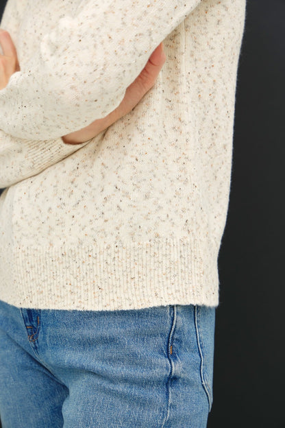 Be Cool Heathered Round Neck Long Sleeve Sweater - Teresa's Fashionista LLC