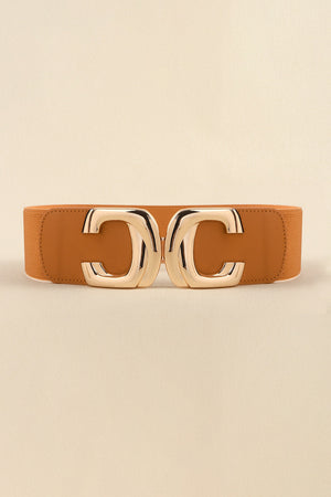 Zinc Alloy Buckle Elastic Wide Belt-Teresa's Fashionista LLC